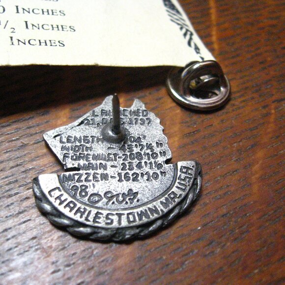 USS Constitution 1998 Anniversary Lapel Pin Card - Picture 7 of 9